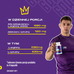 AAKG - 120 kaps. | L-arginina | Budowanie masy | Sklep 6PAK Nutrition