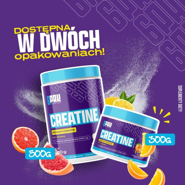 Creatine Monohydrate 300g | Kreatyna w proszku | Sklep 6PAK Nutrition
