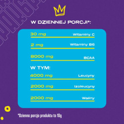 Aminokwasy rozgałęzione BCAA PAK - 400g | Sklep 6PAK Nutrition