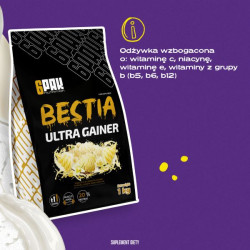 BESTIA Ultra Gainer - 3000g | Odżywka na masę | Sklep 6PAK Nutrition