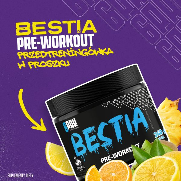 Przedtreningówka BESTIA Pre-Workout - 240g | Sklep 6PAK Nutrition