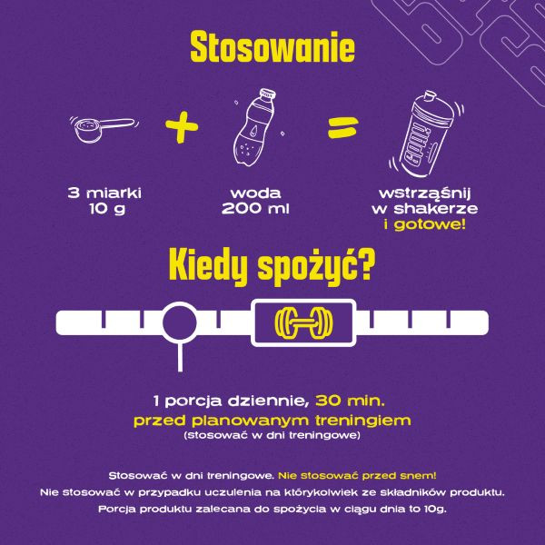 Przedtreningówka BESTIA Pre-Workout - 240g | Sklep 6PAK Nutrition