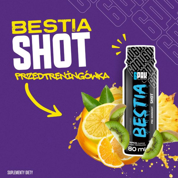 BESTIA SHOT - 80ml | Przedtreningówka | Sklep 6PAK Nutrition