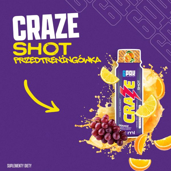 Przedtreningówka Craze Shot - 80ml | Energia | Sklep 6PAK Nutrition