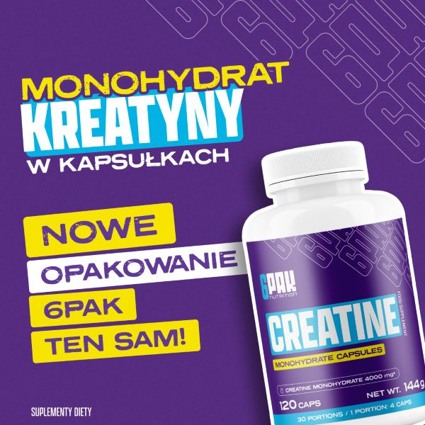 Creatine  - 120 kaps. | Monohydrat kreatyny | Sklep 6PAK Nutrition