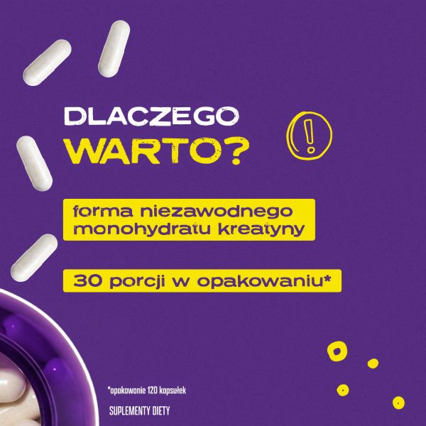 Creatine  - 120 kaps. | Monohydrat kreatyny | Sklep 6PAK Nutrition