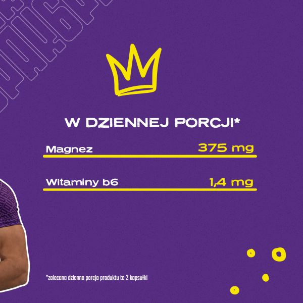 Magnez z witaminą B6 - 90 kapsułek | 45 porcji | Sklep 6PAK Nutrition