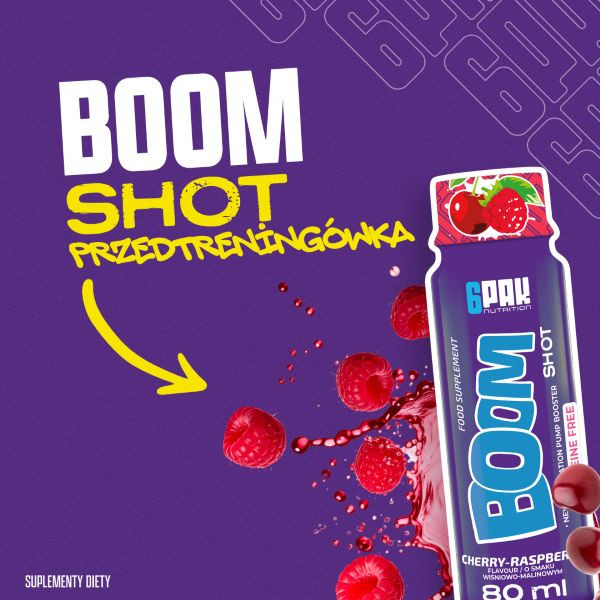 Przedtreningówka Boom Shot - 80ml | Pompa | Sklep 6PAK Nutrition